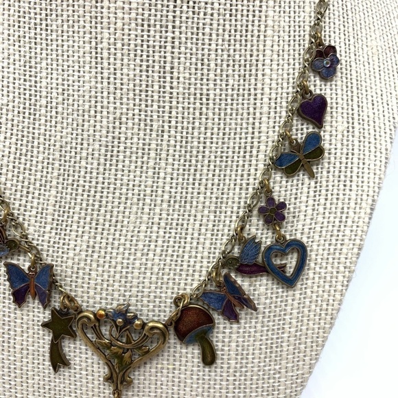 Christine Couturier Necklace Cosmic Boho Charms Hand Enameled Sweet Secrets - Picture 6 of 9